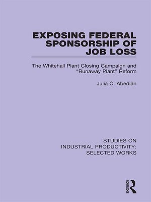 cover image of Exposing Federal Sponsorship of Job Loss